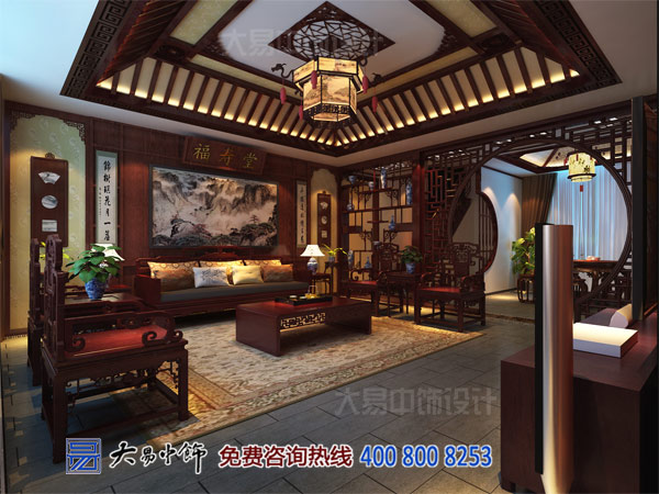 黑龍江哈爾濱280平米中式復(fù)式樓裝飾效果圖
